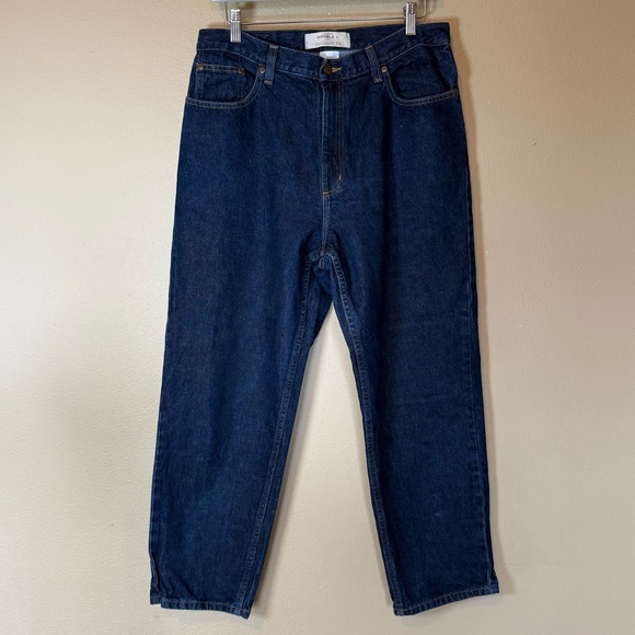 Vintage L.L. Bean Womens Double L Jeans High Rise Relaxed Tapered 14 Petite - Picture 2 of 6